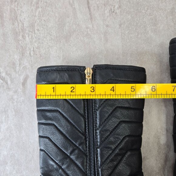Vince Camuto Harness Moto Boots 8.5 Black Quilted Leather Western Biker Booties - Picture 12 of 13